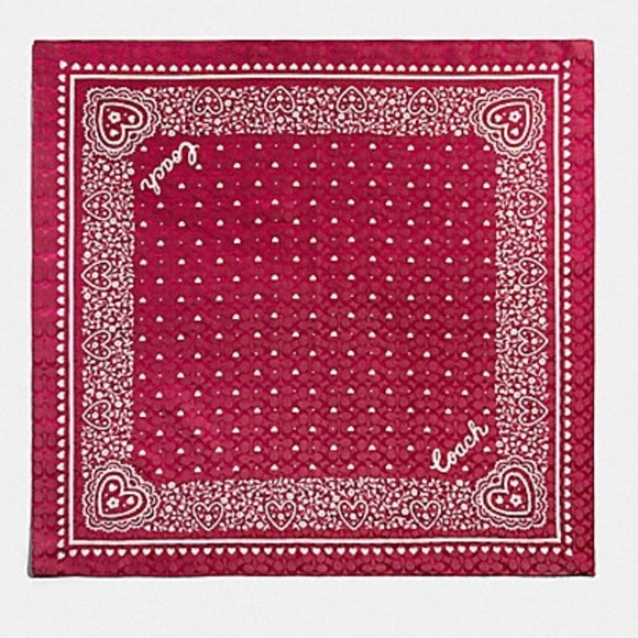 Coach Accessories - Coach Lace Heart silk blend Bandana